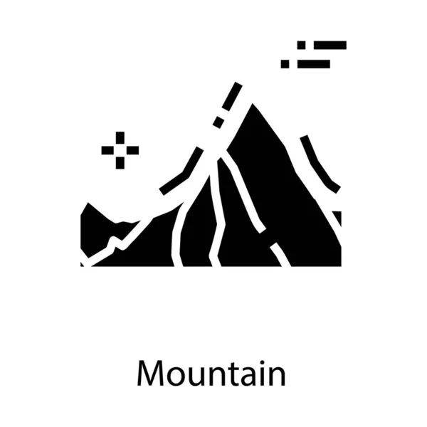 Mountain Range Vector Solid Design — Stock Vector