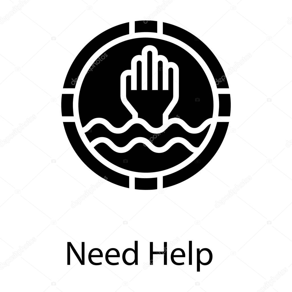 Need help icon in solid design 