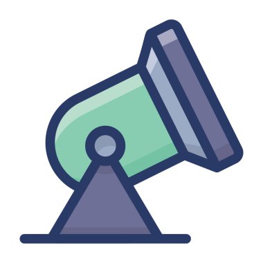 Stüdyo ışık lambası düz vektör simgesi 