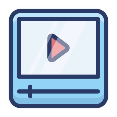 Online video eğitimi simgesi vektör 