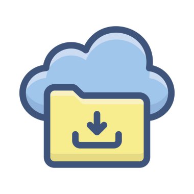 Düz tasarımda bulut klasörü indirme 