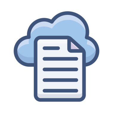 Düz tasarımda bulut dosya vektörü 