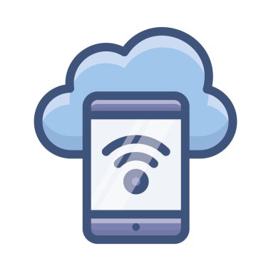 Çevrimiçi bulut cihazı vektör tasarımı 