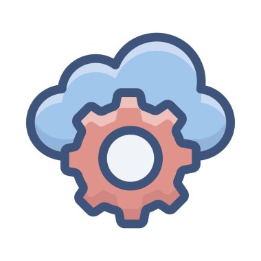 Düz bulut bilgi işlem vektör tasarımı 