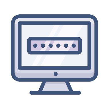 Düz sistem kilidi vektör tasarımı 