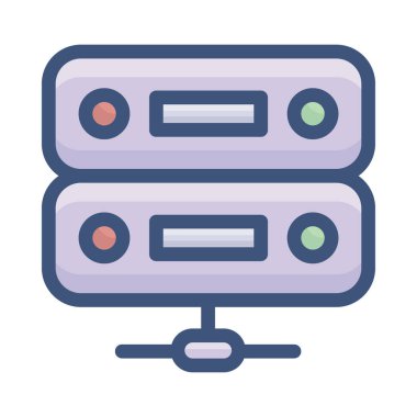 Paylaşılan veri sunucusu vektör tasarımı 