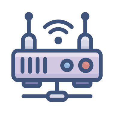 WiFi yönlendirici vektör düz tasarım 
