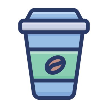 Düz tasarımda yeniden kullanılabilir kahve fincanı 