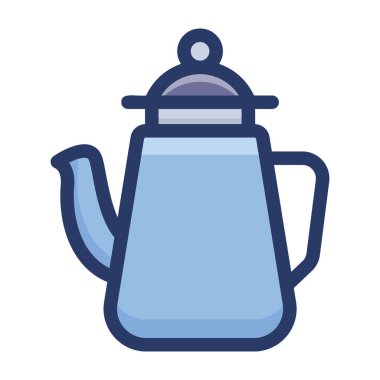 Çay percolator düz simge vektör tasarımı 