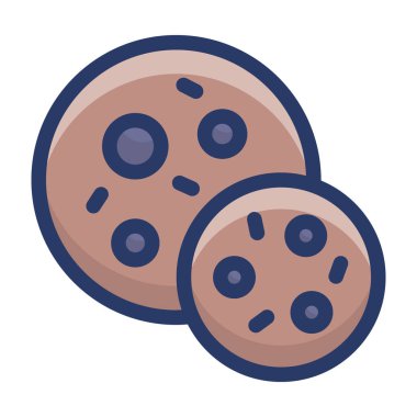 Çikolatalı kurabiye düz simgesi