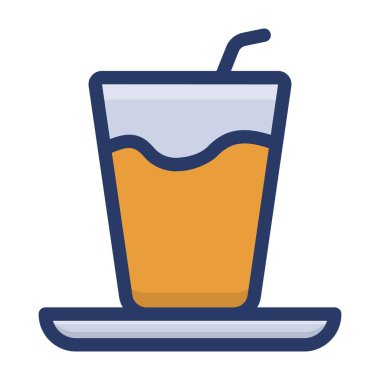 Meyve suyu düz simge vektör cam 