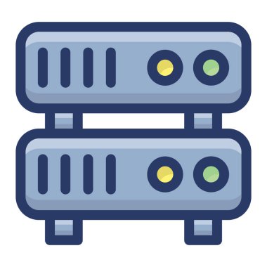 Veri sunucusu düz simge tasarımı