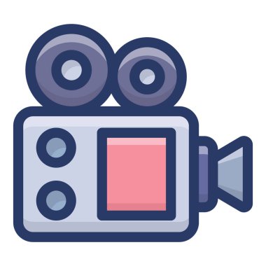 Video kamera düz simgesi tasarım 