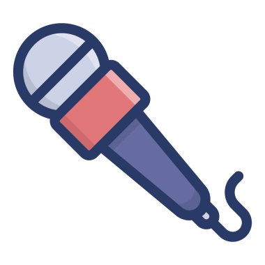 Mikrofon simgesi düz tasarım 