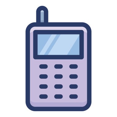 Walkie talkie düz simge vektör 