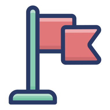 Bayrak düz simge vektör tasarımı 