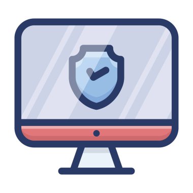 Düz tasarımda sistem kilidi vektörü 