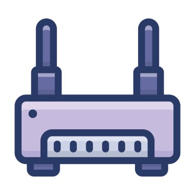 WiFi yönlendirici vektör düz tasarım 