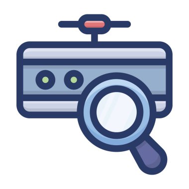 Arama veri sunucusu simgesinin düz tasarımı