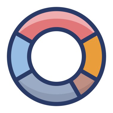 Düz tasarımda daire grafik vektörü 