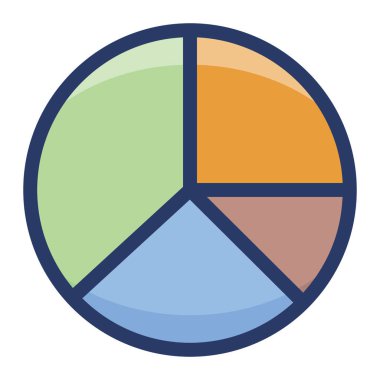 Katı tasarımda pasta grafik vektörü 