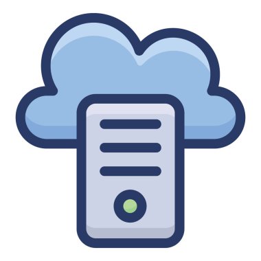 Düz tasarımda bulut depolama vektörü 