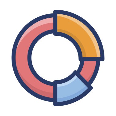 Düz tasarımda soyut pasta grafiği 