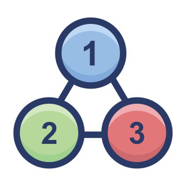Düz tasarımda grafik üçgen vektörü 