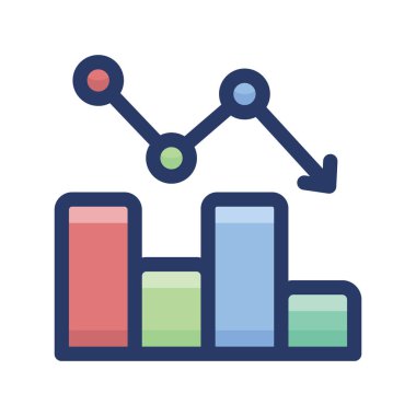 Düz kontrol grafiği vektör tasarımı 