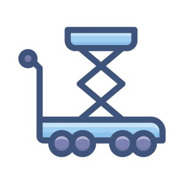 Düz tasarımda araç jakı vektörü 