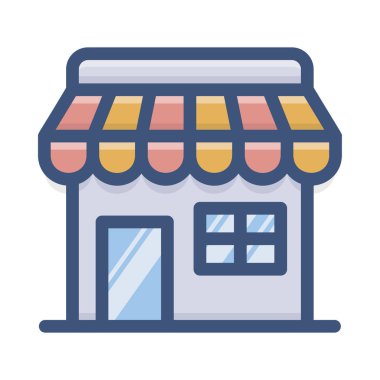 düz stok ambar vektör tasarımı 