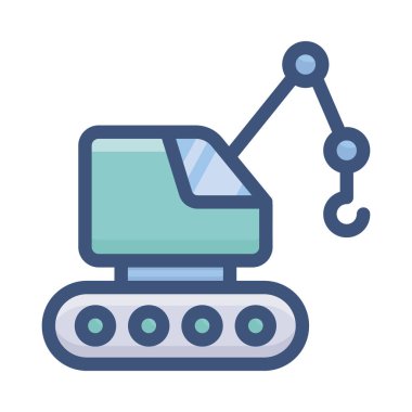 Düz vinç makinesi vektör tasarımı 
