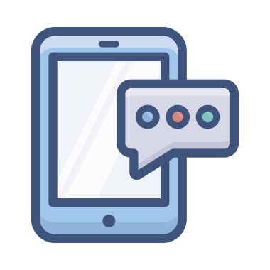 Düz tasarımda mobil mesaj vektörü 