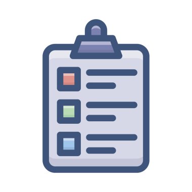 Düz tasarımda todo listesi vektörü 