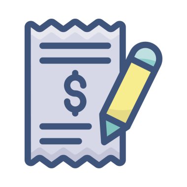 Düz tasarımda ödeme faturası vektörü 