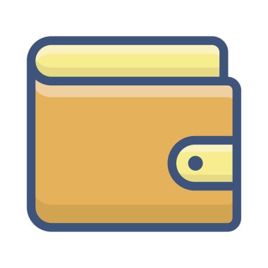 Düz para cüzdan vektör tasarımı 