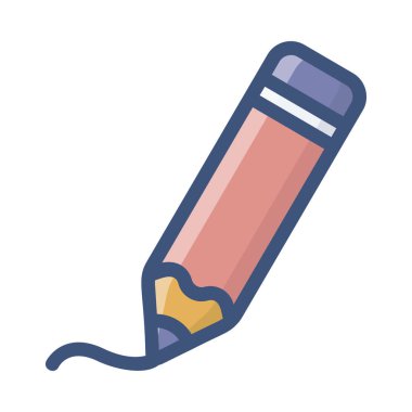 Düz yazı kalem vektör tasarımı 