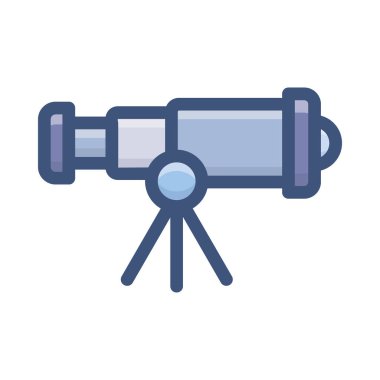 Düz tasarımda araştırma teleskop vektörü 