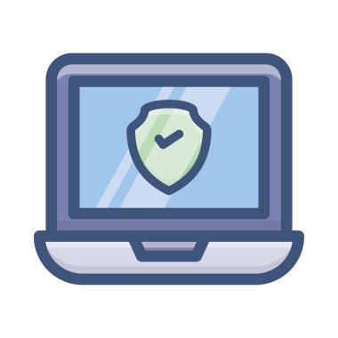 Düz sistem antivirüs vektör tasarımı 