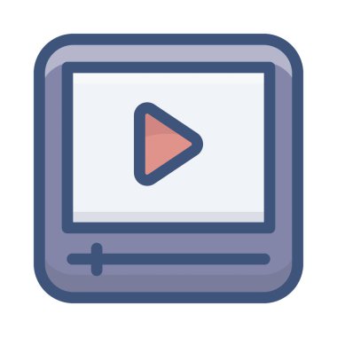 Düz video akışı vektör tasarımı 