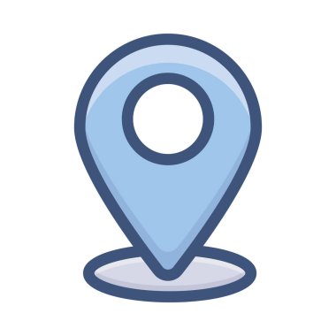 Düz tasarımda konum pin vektörü 