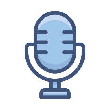 Mikrofon düz tasarım simgesi.