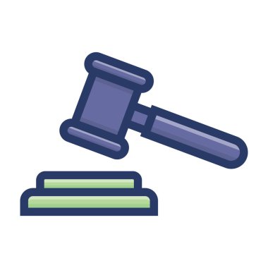 Müzayede simgesinin düz tasarımı