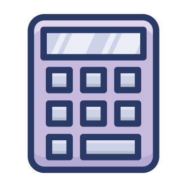 Hesaplayıcı simgesi beyaz arkaplanda izole edildi.