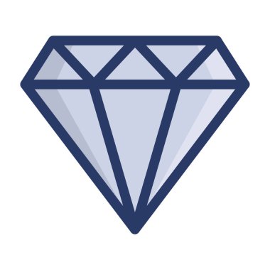 Düz tasarımda elmas simgesi 