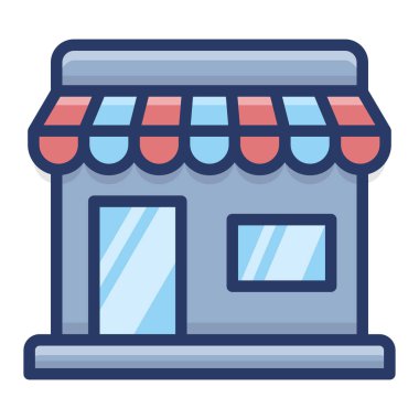 Mağaza düz tasarım simgesi