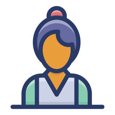 Düz tasarım Sekreter simgesi.