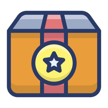 Düz tasarımda teslim kutusu simgesi