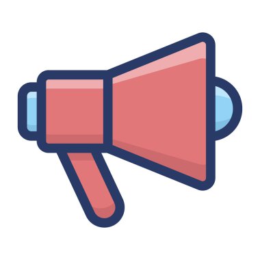 Duyuru simgesi düz vektör tasarımı.