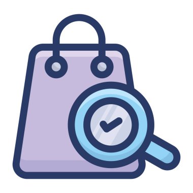 Alışveriş çantadoğrulama düz tasarım 